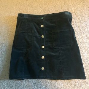 Aqua/Green Corduroy Skirt H&M